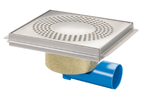  HorecaTraders Drainer | acier inoxydable | 75 l/min | 300 x 300 mm 