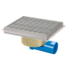 HorecaTraders Abfluss | Edelstahl | 75l/min | 300 x 300 mm