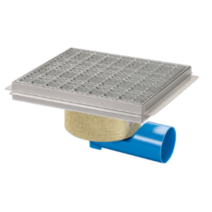 Abfluss | Edelstahl | 75l/min | 300 x 300 mm