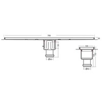 Drain | 700 mm | bottom | Closed design