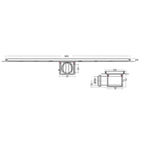 Afvoergoot | RVS | 30l/min | 800 x 100 mm