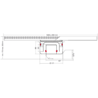 Canal de drainage | acier inoxydable | 1000 x 200 mm