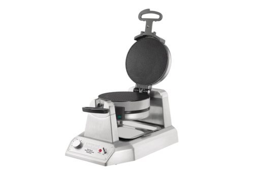  HorecaTraders Machine à cornets de glace en acier inoxydable | rond | Double | 120 cônes/heure 