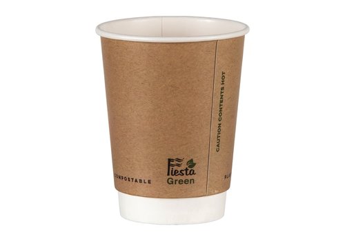  HorecaTraders Sustainable Double-walled coffee cups 34 CL | 25 pieces 