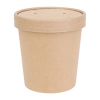 Sustainable paper lid for soup cups | 500 pcs