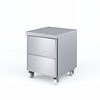 HorecaTraders Bar fridge with 2 drawers 4 wheels 210 Content