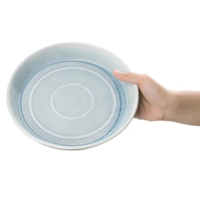 flache runde Schale |blau | 22 cm | Pferd | 4 Stück