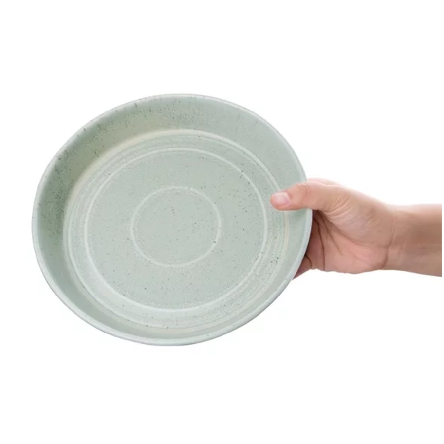 plat rond et plat | vert | 22 cm | Cheval | 4 pièces