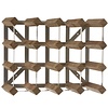 HorecaTraders Casier à vin en bois/métal | 16 bouteilles | 42 x 22,8 x (h) 32,4 cm | Bois / Métal