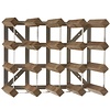 HorecaTraders Houten/Metalen wijnrek | 16 flessen | 42 x 22,8 x (h) 32,4cm | Hout / Metaal