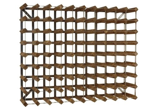  HorecaTraders Casier à vin 90 bouteilles | 99,6 x 22,8 x (h) 80,5 cm | Bois / Métal 