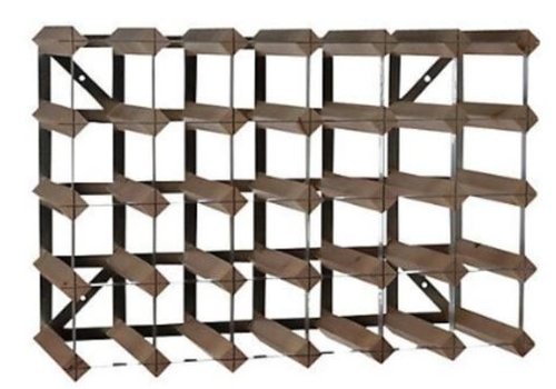  HorecaTraders Casier à vin en bois/métal | 30 bouteilles | 61,2 x 22,8 x (h) 32,4 cm 