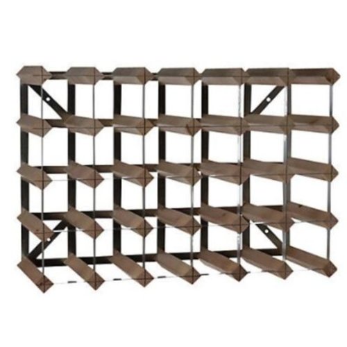  HorecaTraders Houten/Metalen wijnrek  | 30 flessen | 61,2 x 22,8 x (h) 32,4cm 