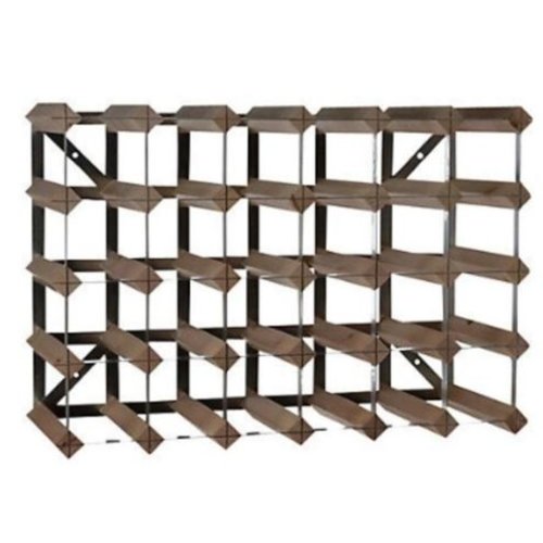  HorecaTraders Weinregal aus Holz/Metall | 30 Flaschen | 61,2 x 22,8 x (h) 32,4 cm 