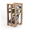 HorecaTraders Wooden wine rack display | Suitable for six bottles