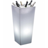 HorecaTraders Wine Cooler With Lighting | Square | Ø45x(H)100cm