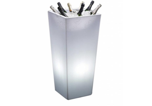  HorecaTraders Wine Cooler With Lighting | Square | Ø45x(H)100cm 