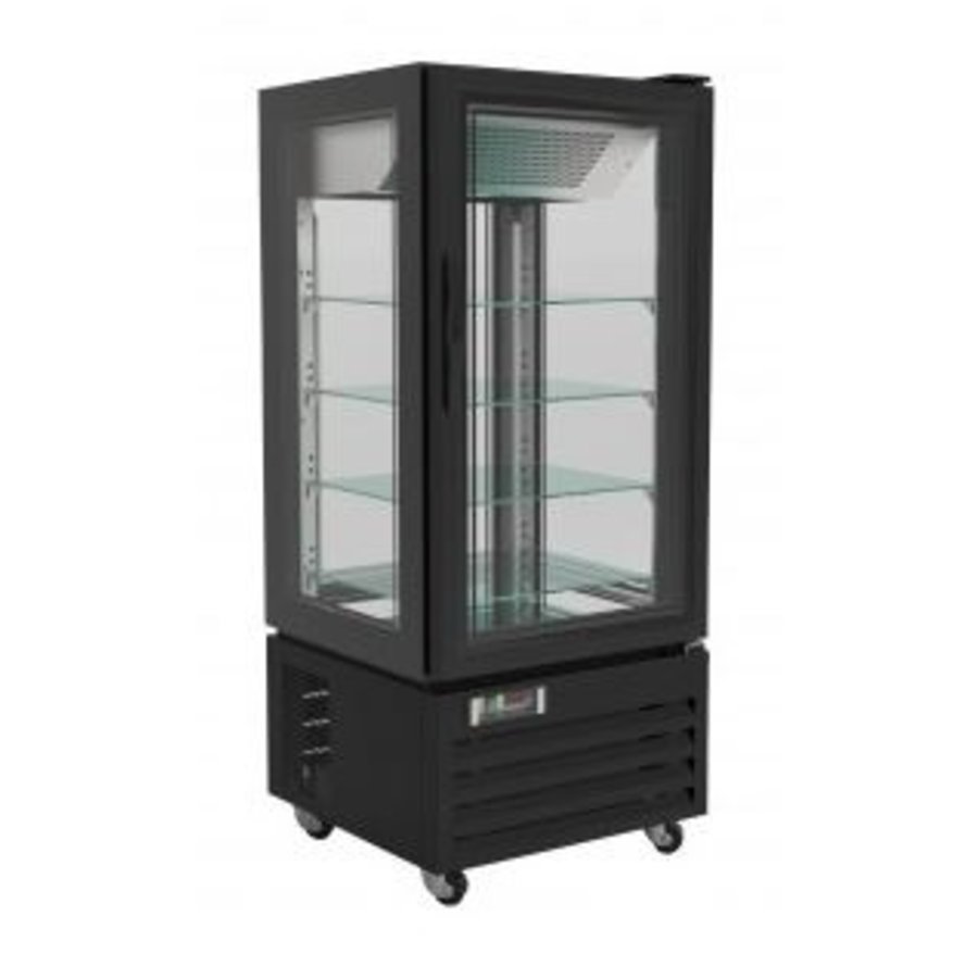 Pastry display case 150 cm | Black | + 2 ° C / + 8 ° C