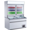 Combisteel Wall-mounted cooling unit with freezer combination | White | Glass doors (2)