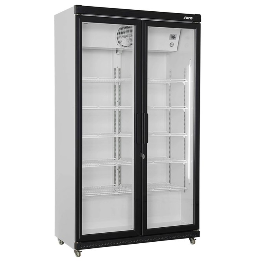 Réfrigérateur double avec porte vitrée | 10 grilles | 1120x595x(H)1973mm