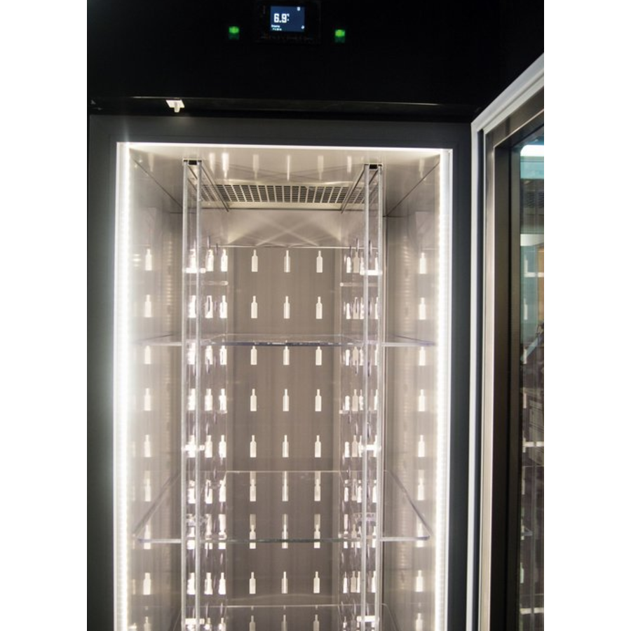 Refroidisseur à vin avec porte vitrée | Commande au pied | 519 litres | 740x830x(H)2035mm