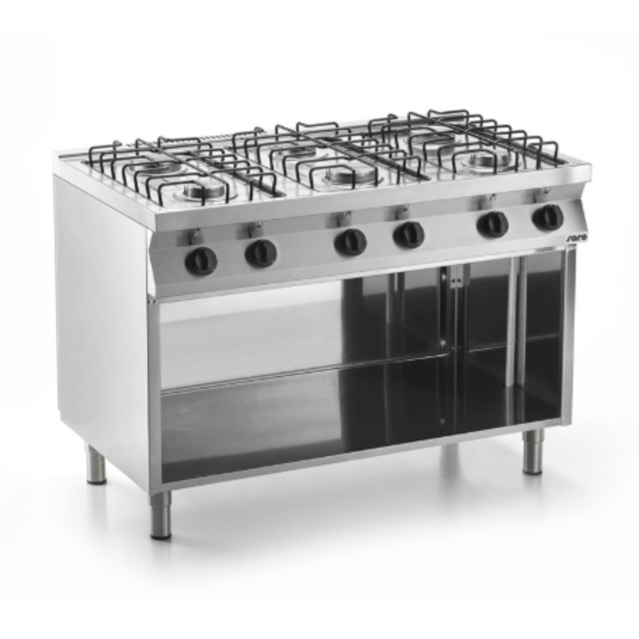 Gas Stove With Mount | 6 Pit | 1200x700x (H) 850mm