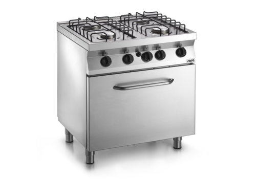  Saro Cuisinière à gaz avec four à gaz | 4 fosses | 800x700x(H)850mm 