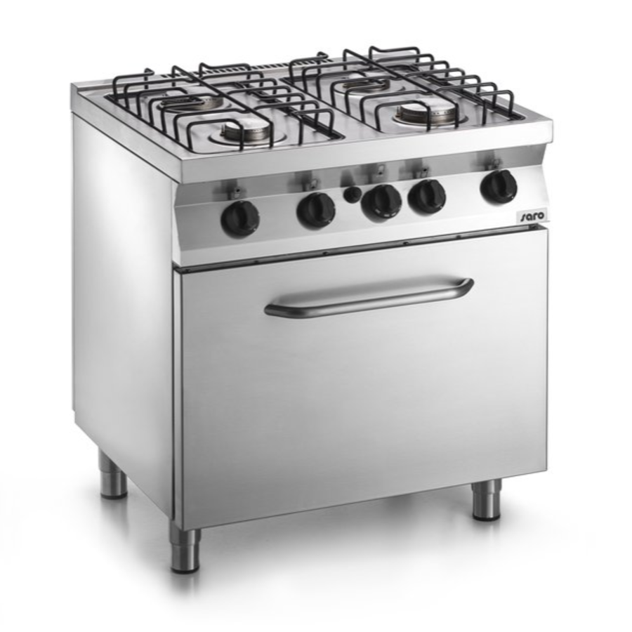 Cuisinière à gaz avec four à gaz | 4 fosses | 800x700x(H)850mm