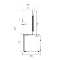 Wall Freezer | 230 V | 269 kg | Black | 2 glass doors