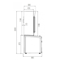 Wall Freezer | 230 V | 269 Kg | Black | 2 Glass Doors
