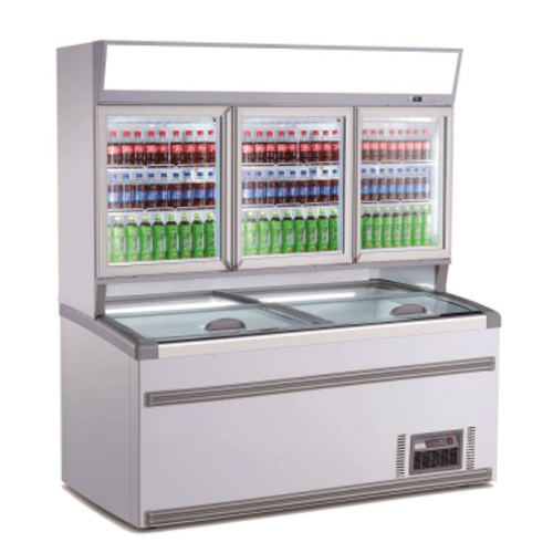  Combisteel Wall Freezer | 230 V | 269 Kg | 3 glass doors 