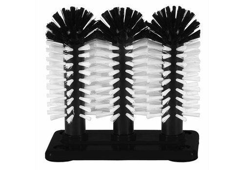  HorecaTraders Rinsing brush plastic base 3-piece | 3x18cm 