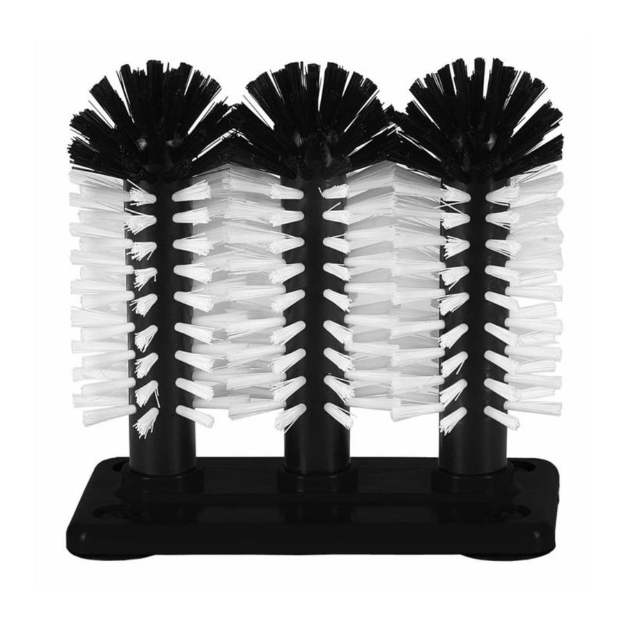 Rinsing brush plastic base 3-piece | 3x18cm