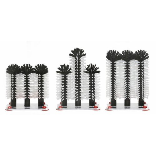  HorecaTraders Rinse brush aluminum base 3-part | 3x18cm 