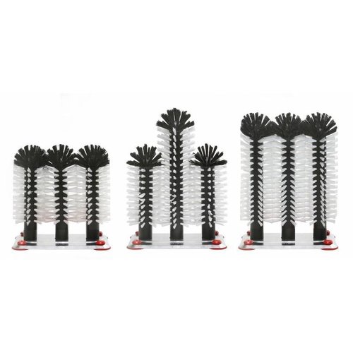  HorecaTraders Rinsing brush aluminum base 3-piece | 3x18cm 