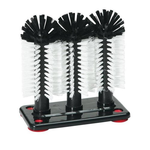  Hendi Brosse de nettoyage pour vitres 3 brosses | 19x10x18cm 