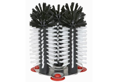  HorecaTraders Brosse de rinçage base aluminium 5 pièces - 5x18cm 