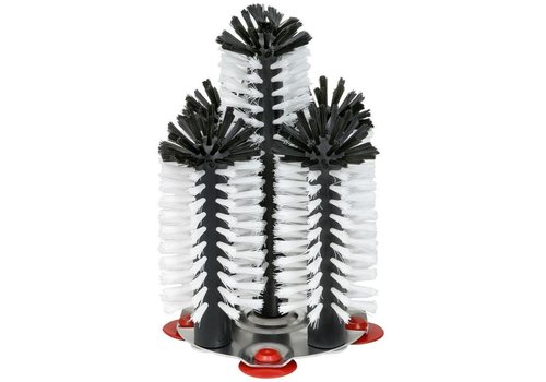  HorecaTraders Brosse de rinçage base aluminium 5 pièces - 4x18+1x25 