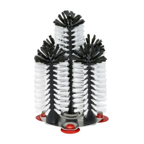  HorecaTraders Rinsing brush aluminum base 5-piece - 4x18+1x25 