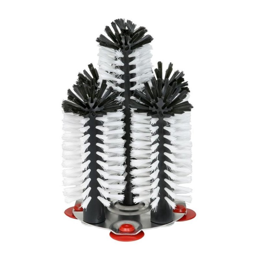 Brosse de rinçage base aluminium 5 pièces - 4x18+1x25