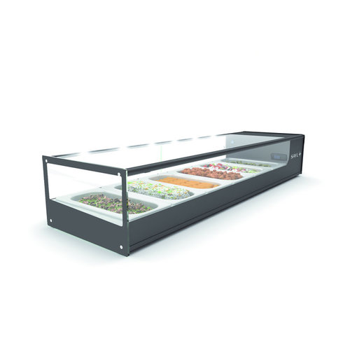  HorecaTraders Tapas Koelvitrine | LED Verlichting | Beschikbaar in 2 Maten | 