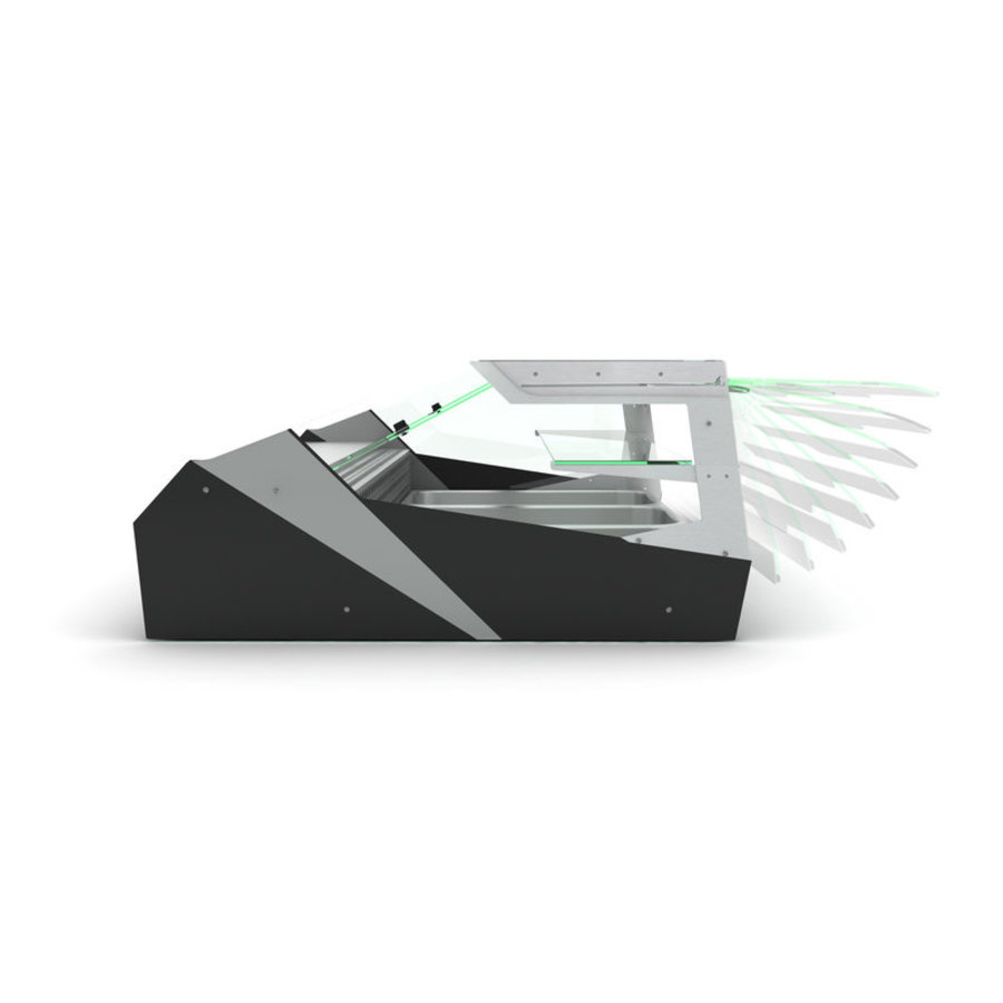 Vitrine réfrigérée pour buffet | Conteneurs 1/1GN 65 mm | Éclairage LED | Disponible en 2 tailles