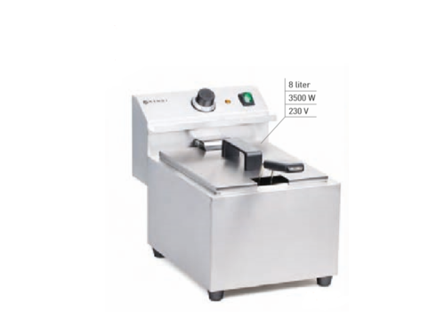  Hendi Friteuse | Acier inoxydable 18/0 | 8 litres | 230 V | 300x455x(H)345 mm 