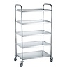 Hendi Serving trolley Stainless steel 5 sheets | Removable