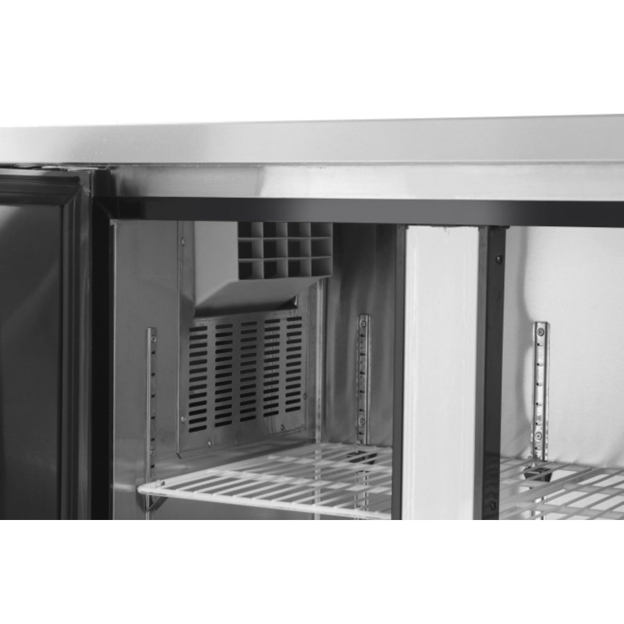 Établi de congélation en acier inoxydable | 390L | 3 portes | 1800x600x(H)850mm