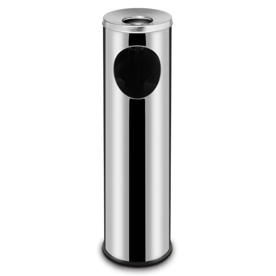 Poubelle avec cendrier | acier inoxydable | 15 litres