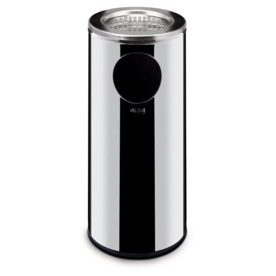 Waste Bin With Ashtray | Stainless steel 33 liters