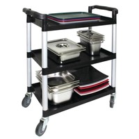 Chariot de service en plastique | 3 feuilles | 96(h)x83x41 cm
