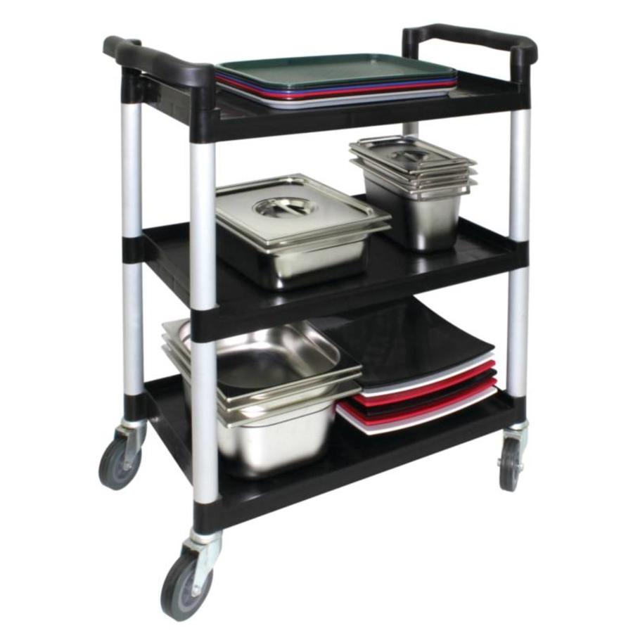Chariot de service en plastique | 3 feuilles | 96(h)x83x41 cm