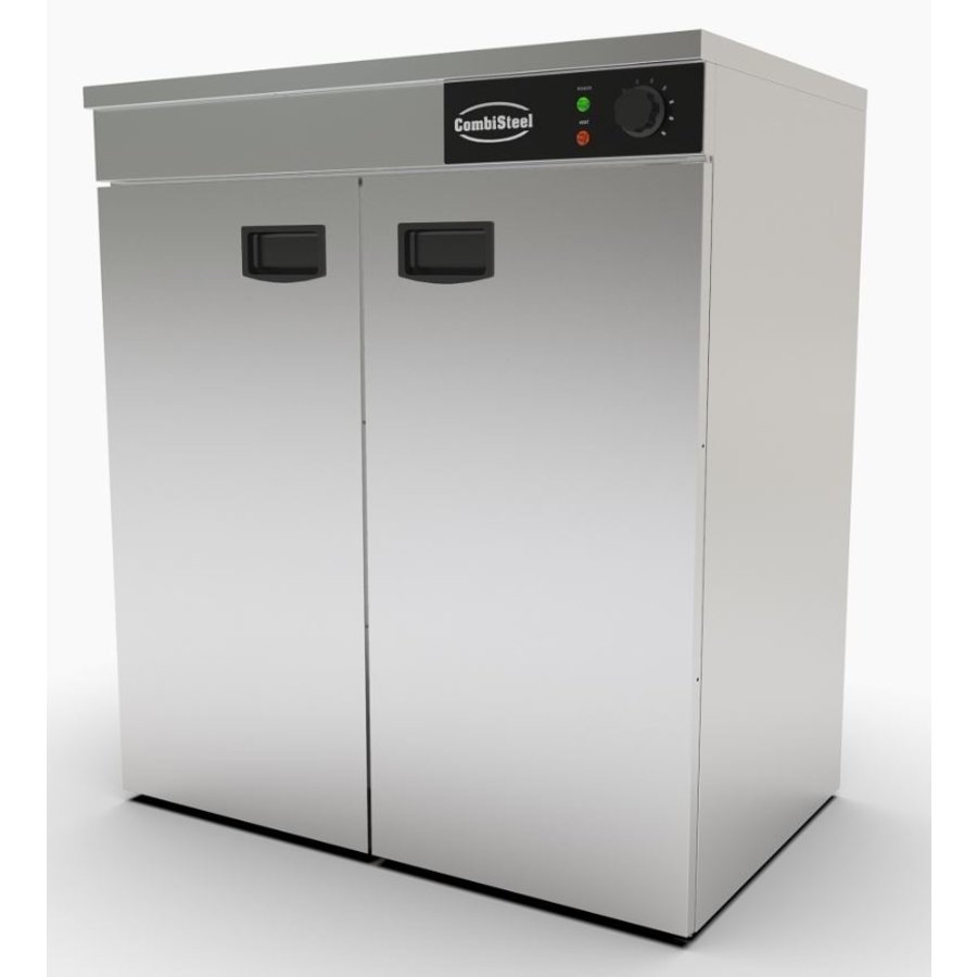 Edelstahl-Wärmeschrank | 2 Türen